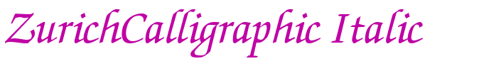 ZurichCalligraphic Italic